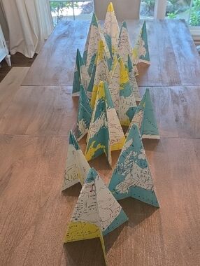 Travel Themed Party Decorations Made From Maps